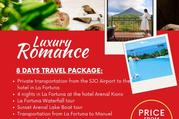 8 Days Luxury Romance Costa Rica vacation package