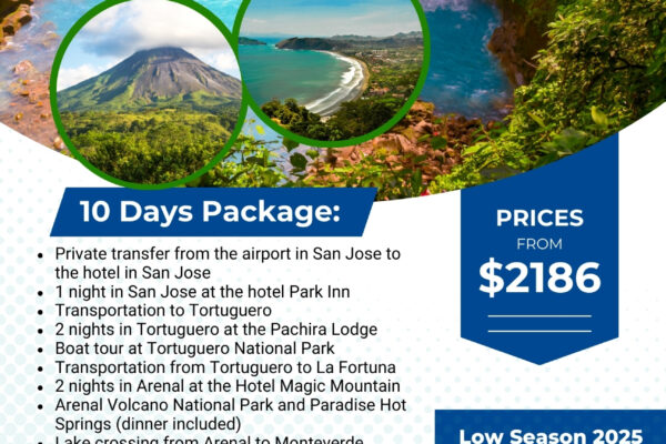 10 Days Best of Costa Rica Vacation package